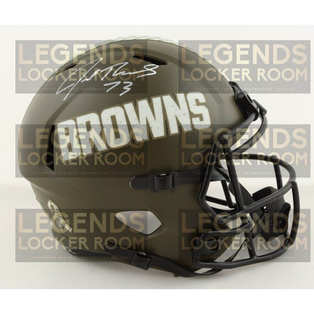 Joe Thomas Signed Cleveland Browns Salute to Service Alternate SpeedFlex Replica